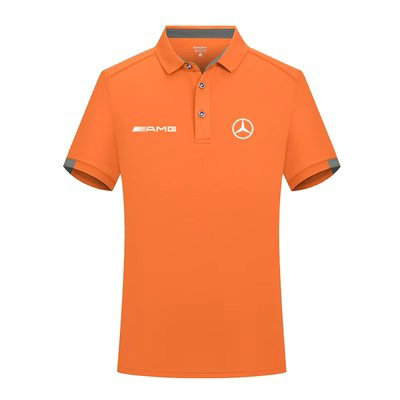 2023 Polo Mercedes AMG Homme Manche Courte Polo Shirt de Gym à Séchage Rapide Hauts de Sport